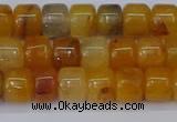 CRB2502 15.5 inches 6*8mm rondelle yellow jade beads wholesale