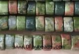 CRB2565 15.5 inches 2*4mm heishi unakite beads wholesale