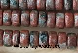 CRB2569 15.5 inches 2*4mm heishi brecciated jasper beads wholesale