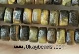 CRB2573 15.5 inches 2*4mm heishi yellow tiger eye beads wholesale