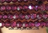 CRB2600 15.5 inches 2*3mm faceted rondelle red garnet beads