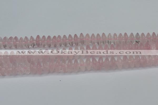 CRB261 15.5 inches 5*12mm rondelle rose quartz beads wholesale