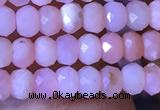 CRB2615 15.5 inches 2*3mm faceted rondelle pink opal beads