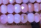 CRB2616 15.5 inches 3*4mm faceted rondelle pink opal beads