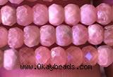 CRB2619 15.5 inches 2*3.5mm faceted rondelle rhodochrosite beads