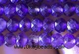 CRB2631 15.5 inches 3*4mm faceted rondelle amethyst beads