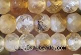 CRB2633 15.5 inches 4*5mm faceted rondelle citrine gemstone beads