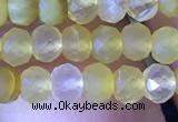 CRB2635 15.5 inches 3*4mm faceted rondelle yellow opal beads