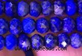 CRB2647 15.5 inches 3*4mm faceted rondelle lapis lazuli beads