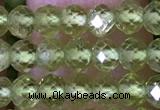 CRB2668 15.5 inches 3*4mm faceted rondelle peridot beads