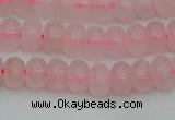 CRB2800 15.5 inches 4*6mm rondelle rose quartz beads wholesale