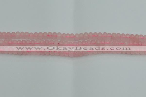 CRB2800 15.5 inches 4*6mm rondelle rose quartz beads wholesale