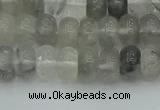 CRB2805 15.5 inches 4*6mm rondelle cloudy quartz beads wholesale