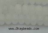 CRB2811 15.5 inches 5*8mm rondelle white jade beads wholesale