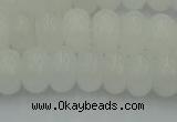 CRB2812 15.5 inches 6*10mm rondelle white jade beads wholesale