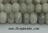 CRB2862 15.5 inches 6*10mm rondelle grey agate beads