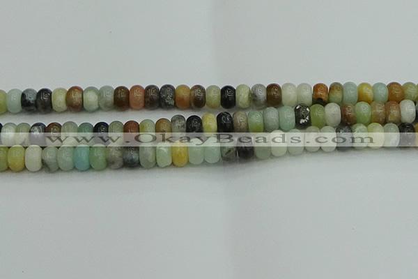 CRB2877 15.5 inches 6*10mm rondelle amazonite beads wholesale