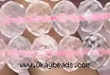 CRB3003 15.5 inches 8*10mm faceted rondelle rose quartz beads