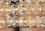 CRB3011 15.5 inches 4*6mm faceted rondelle citrine beads