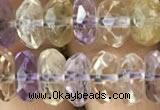 CRB3020 15.5 inches 5*9mm faceted rondelle ametrine beads