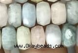 CRB3025 15.5 inches 6*9mm faceted rondelle morganite beads