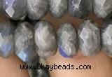 CRB3050 15.5 inches 6*10mm faceted rondelle labradorite beads