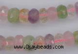 CRB306 5*8mm - 10*14mm faceted rondelle multicolor quartz beads