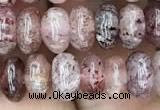 CRB3067 15.5 inches 5*8mm rondelle strawberry quartz beads