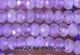 CRB3104 15.5 inches 2*3mm faceted rondelle tiny lavender amethyst beads