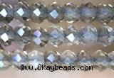 CRB3105 15.5 inches 2*3mm faceted rondelle tiny smoky quartz beads