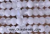 CRB3106 15.5 inches 2*3mm faceted rondelle tiny white moonstone beads