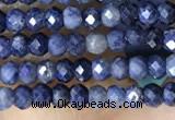 CRB3113 15.5 inches 2*3mm faceted rondelle tiny sapphire beads