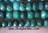 CRB3128 15.5 inches 2*3mm faceted rondelle tiny malachite beads