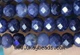 CRB3162 15.5 inches 2.5*4mm faceted rondelle tiny sapphire beads