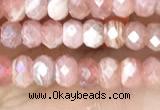 CRB3179 15.5 inches 2.5*4mm faceted rondelle tiny rhodochrosite beads