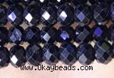 CRB3188 15.5 inches 3*5mm faceted rondelle tiny black spinel beads