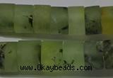 CRB320 15.5 inches 8*12mm tyre matte green rutilated quartz beads