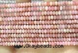 CRB3202 15.5 inches 2.5*4mm faceted rondelle pink opal beads