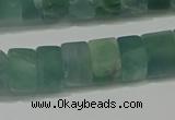 CRB322 15.5 inches 8*12mm tyre matte fluorite gemstone beads