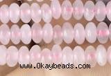 CRB4000 15.5 inches 2.5*4.5mm rondelle rose quartz beads wholesale