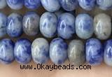 CRB4046 15.5 inches 4*6mm rondelle blue spot stone beads