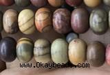 CRB4053 15.5 inches 4*6mm rondelle picasso jasper beads wholesale