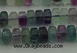 CRB406 15.5 inches 5*8mm rondelle fluorite gemstone beads