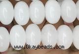 CRB4070 15.5 inches 5*8mm rondelle white jade beads wholesale