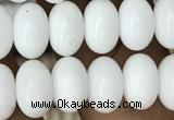 CRB4071 15.5 inches 5*8mm rondelle white porcelain beads wholesale