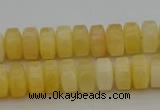 CRB410 15.5 inches 5*8mm rondelle yellow jade beads wholesale