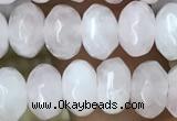 CRB4110 15.5 inches 5*8mm faceted rondelle rose quartz beads