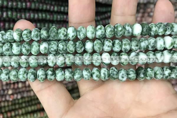 CRB4116 15.5 inches 5*8mm faceted rondelle Qinghai jade beads