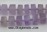 CRB457 15.5 inche 6*10mm tyre matte amethyst gemstone beads