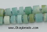 CRB469 15.5 inche 6*10mm tyre matte amazonite gemstone beads